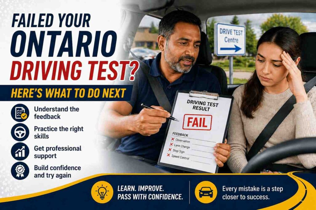 Failed Your Ontario Driving Test? Here’s What to Do Next
