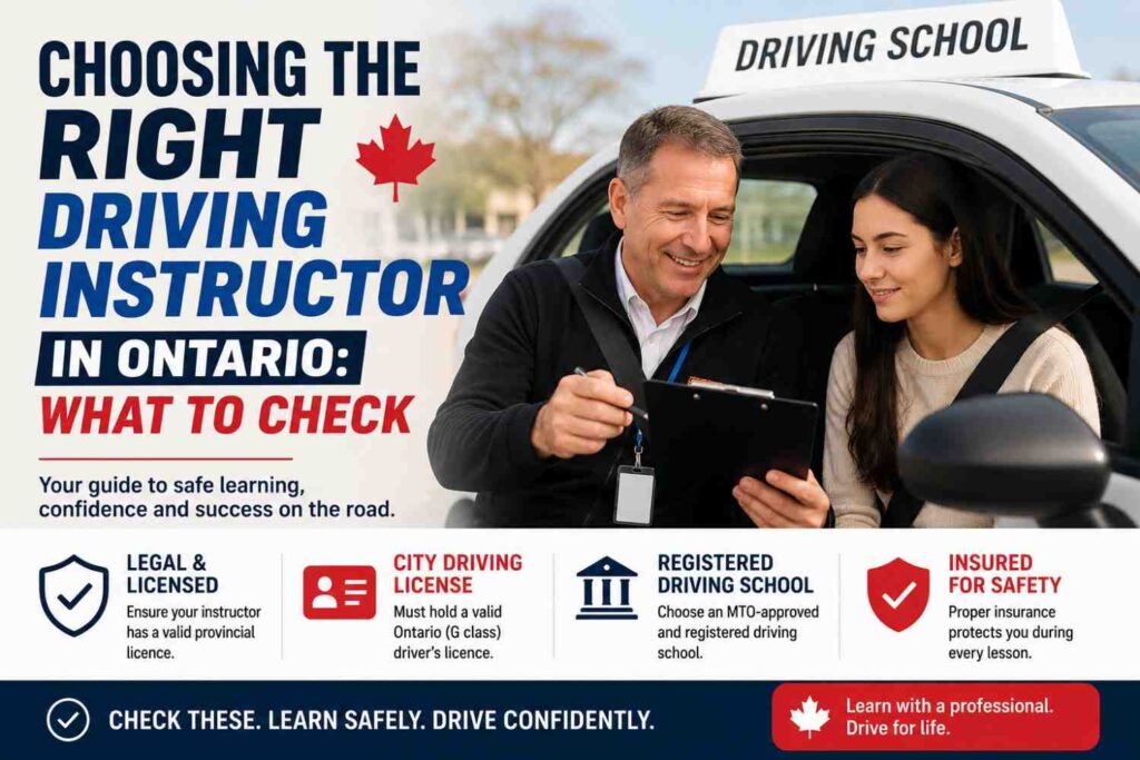 Choosing the Right MTO Approved Driving Instructor in Ontario