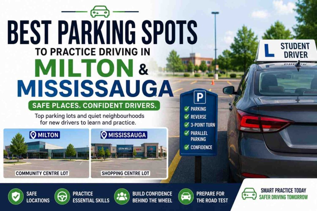 Best Parking Spots to Practice in Milton and Mississauga